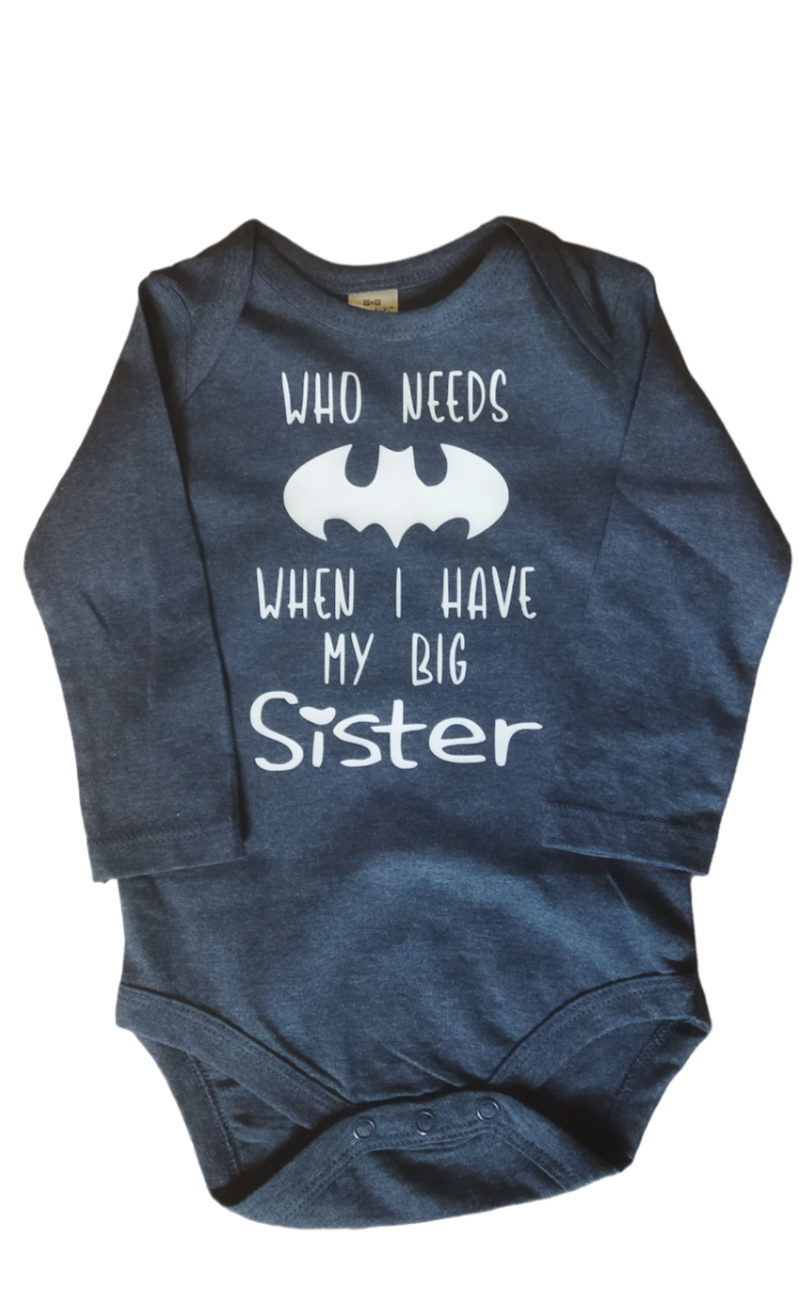 Baby Grow - Batman big Sister