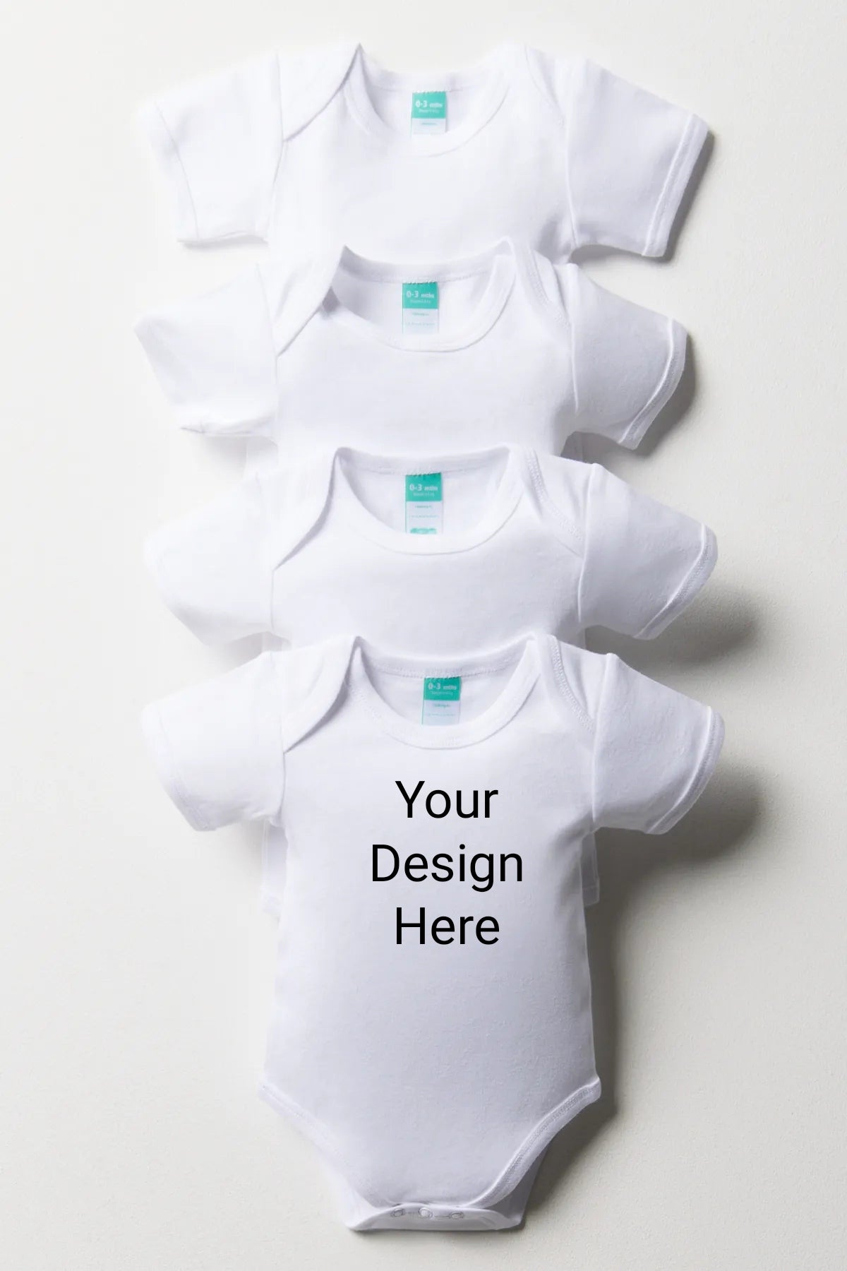 White 4 pack Short Sleeve Bodyvests