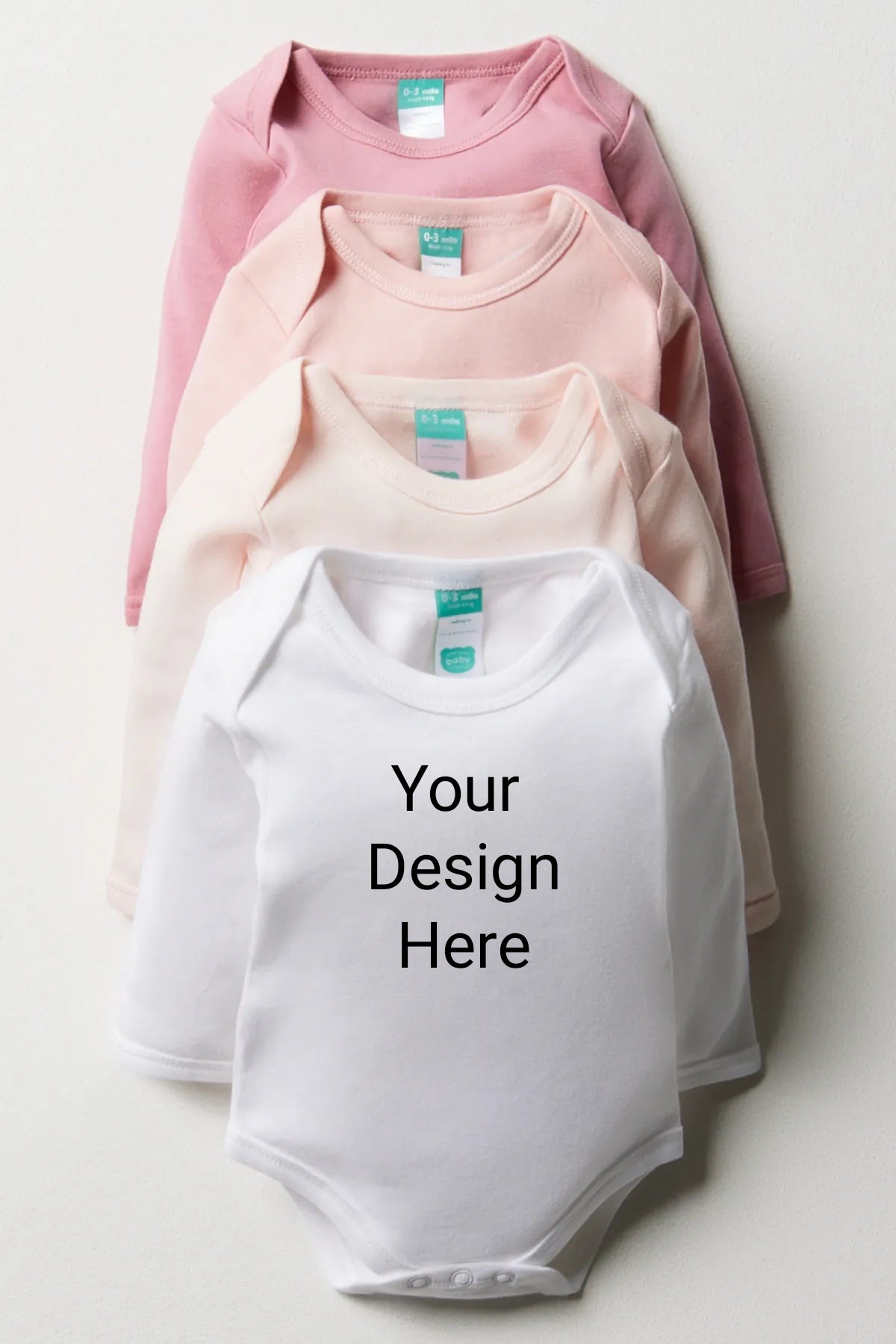 Pink 4 pack Long Sleeve Bodyvests