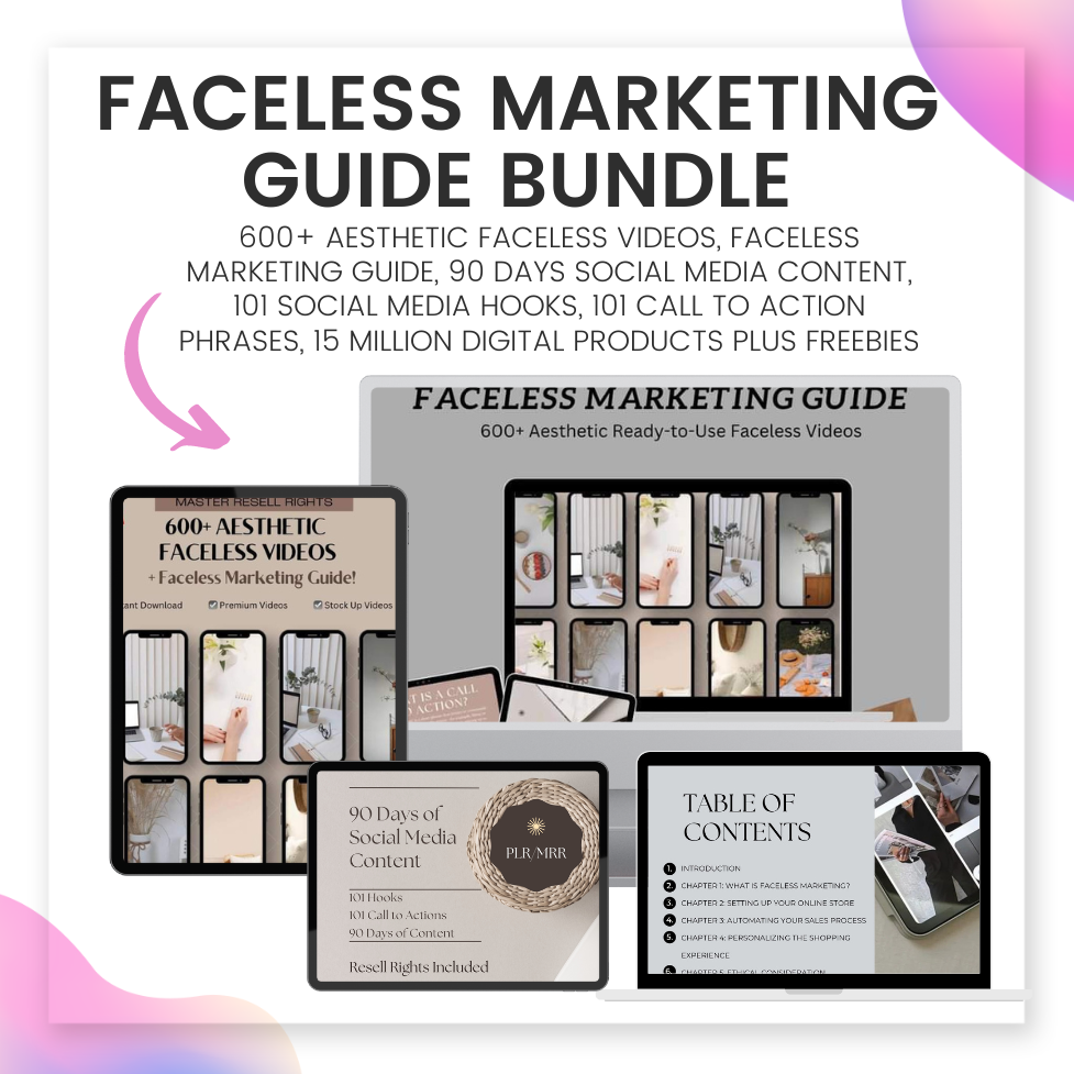 *Beginners Faceless Marketing Bundle plus FREEBIES