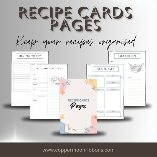 Recipe Cards Pages (26pages)