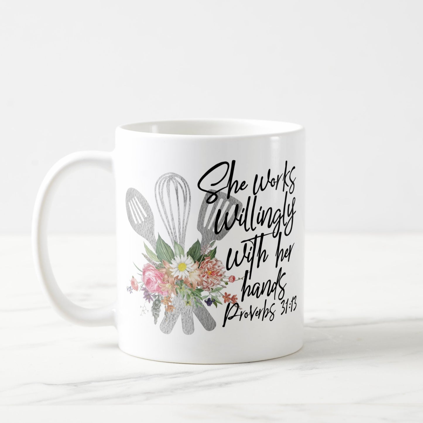 Proverbs 31:13 mugs