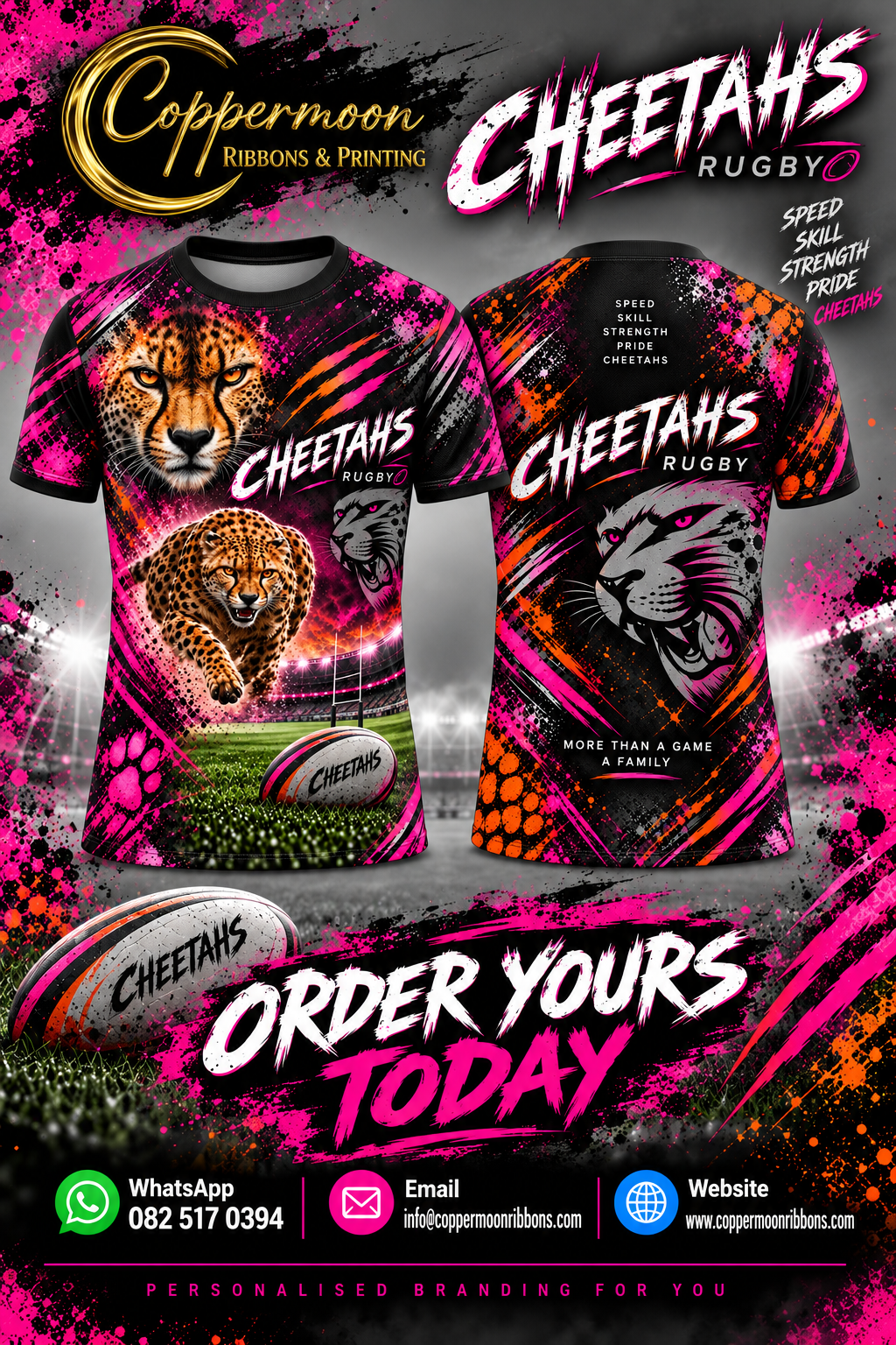 Local Rugby Teams T-shirts PINK COLLECTION