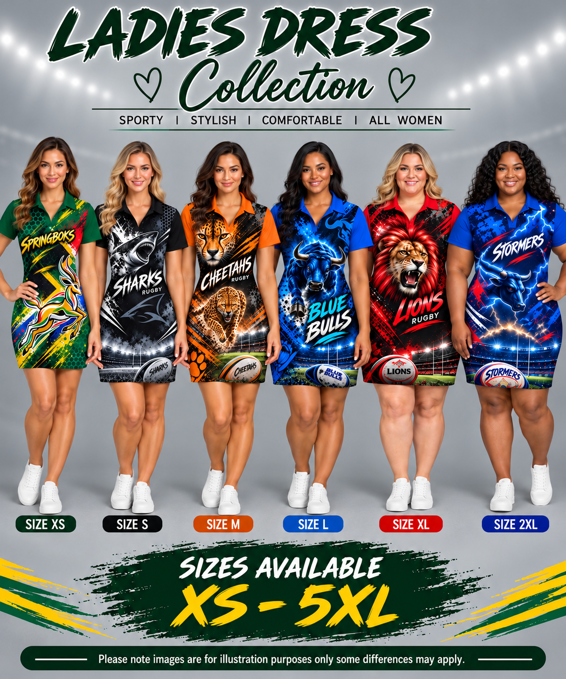 Ladies Rugby Supporters Dress Collection